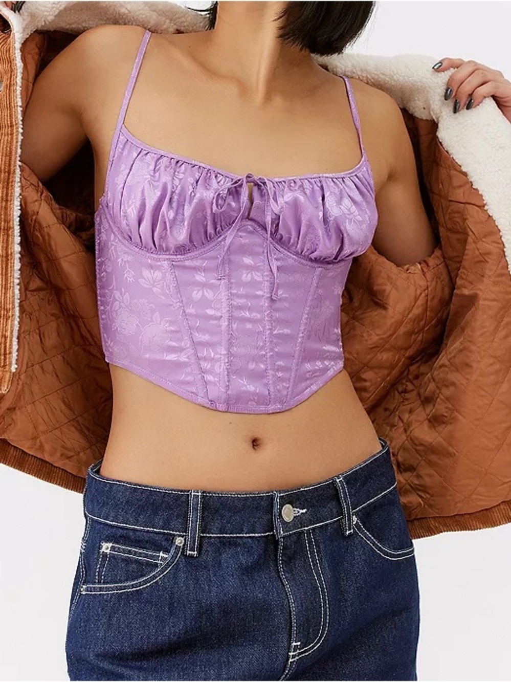 Out From Under Devon Satin Corset Top